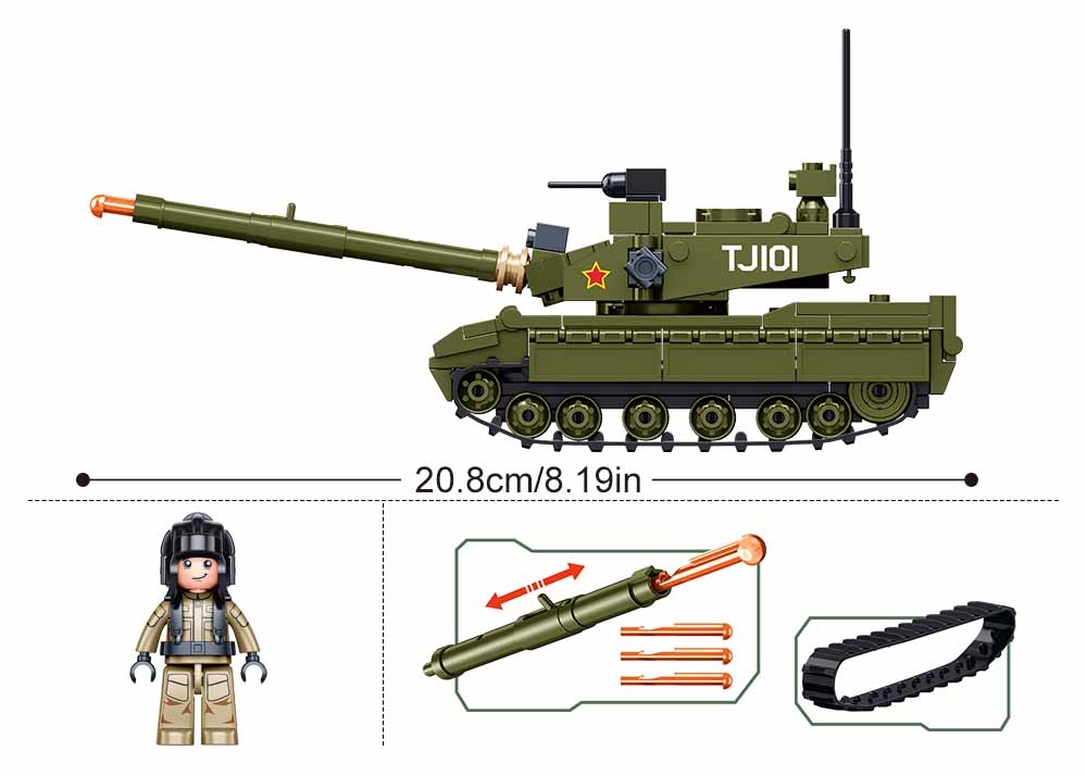Klocki CZOŁG ZTZ-99AS Działo Strzela 183 el Armia Wojsko FIGURKA Tomdorix Klocki CZOŁG ZTZ-99AS Działo Strzela 183 el Armia Wojsko FIGURKA Tomdorix