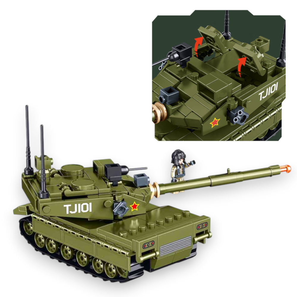Klocki CZOŁG ZTZ-99AS Działo Strzela 183 el Armia Wojsko FIGURKA Tomdorix