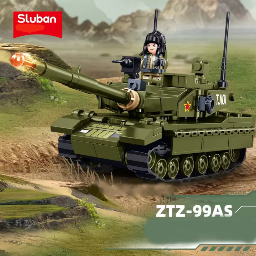 Klocki CZOŁG ZTZ-99AS Działo Strzela 183 el Armia Wojsko FIGURKA Tomdorix