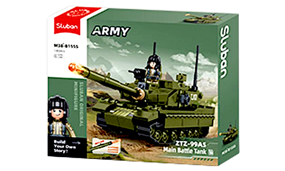 Klocki CZOŁG ZTZ-99AS Działo Strzela 183 el Armia Wojsko FIGURKA Tomdorix