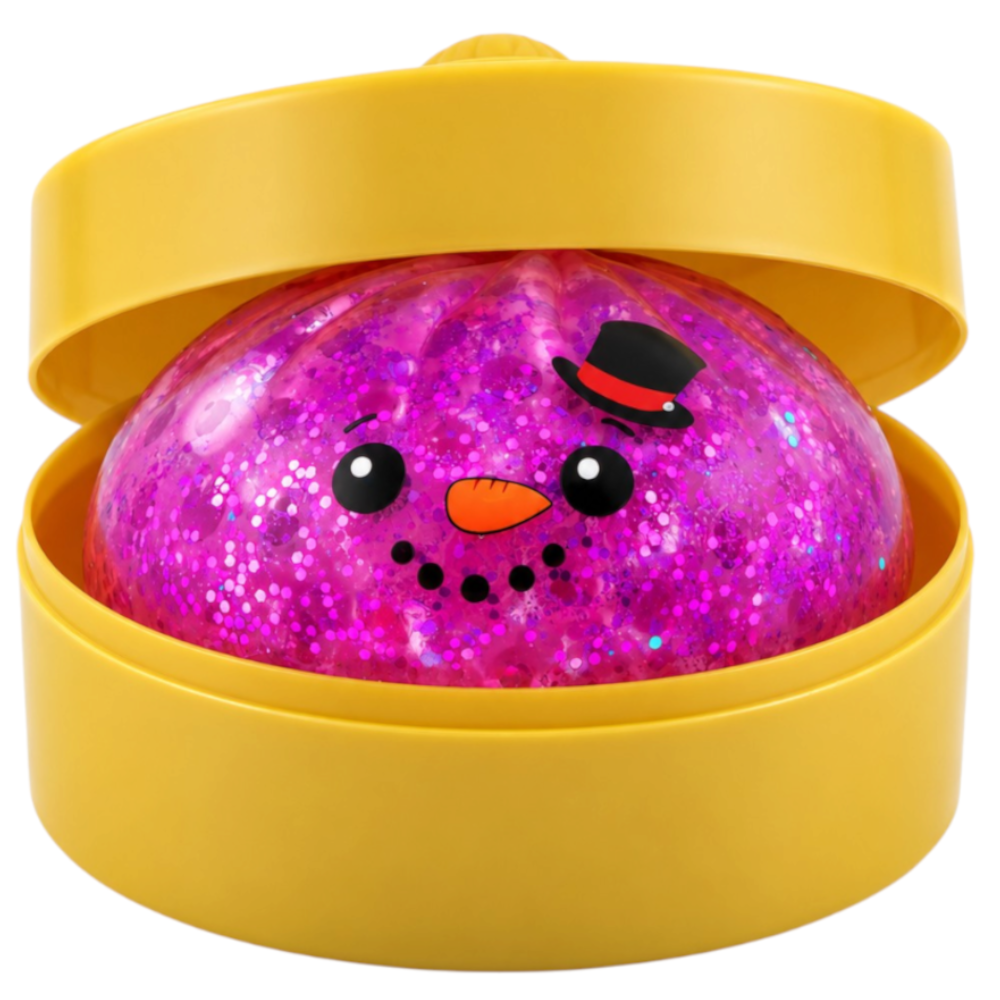 Duży Gniotek Pieróg ŚWIĄTECZNY Brokatowy DUMPLING SQUISHY 10cm Antystresowy 150g TOMDORIX