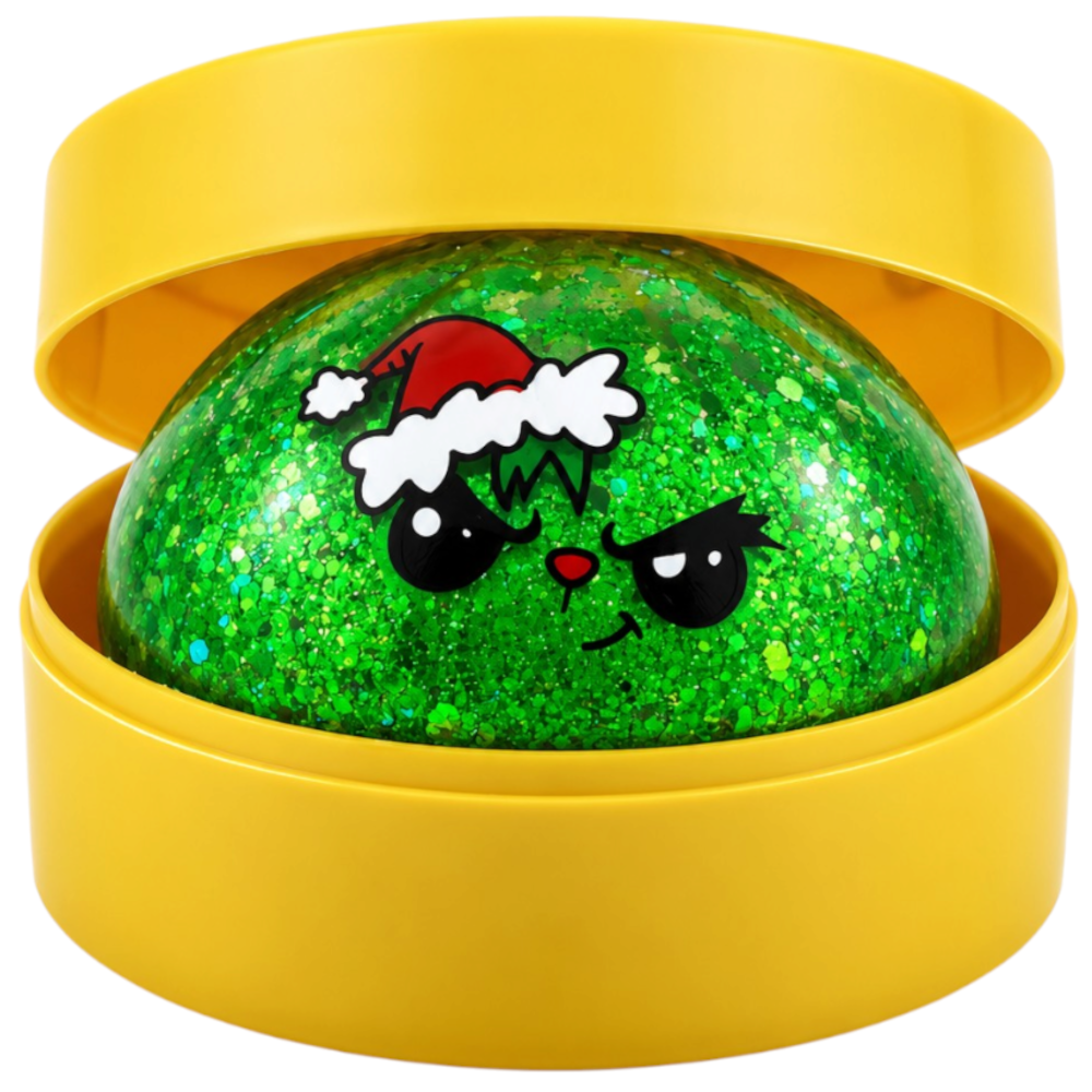 Duży Gniotek Pieróg ŚWIĄTECZNY Brokatowy DUMPLING SQUISHY 10cm Antystresowy 150g TOMDORIX
