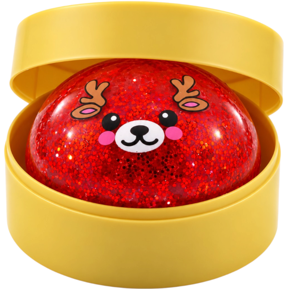 Duży Gniotek Pieróg ŚWIĄTECZNY Brokatowy DUMPLING SQUISHY 10cm Antystresowy 150g TOMDORIX