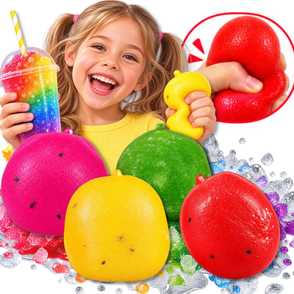 GNIOTEK SLUSHY Kruszony Lód Sorbet Owocowy Squishy Crunchy Sensoryczny ASMR TOMDORIX