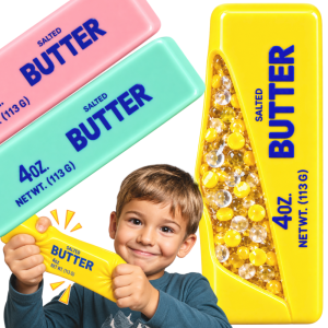 Gniotek MASŁO Salted Butter CHRUPIĄCY CRUNCHY Squishy ASMR Antystresowy XXL TOMDORIX