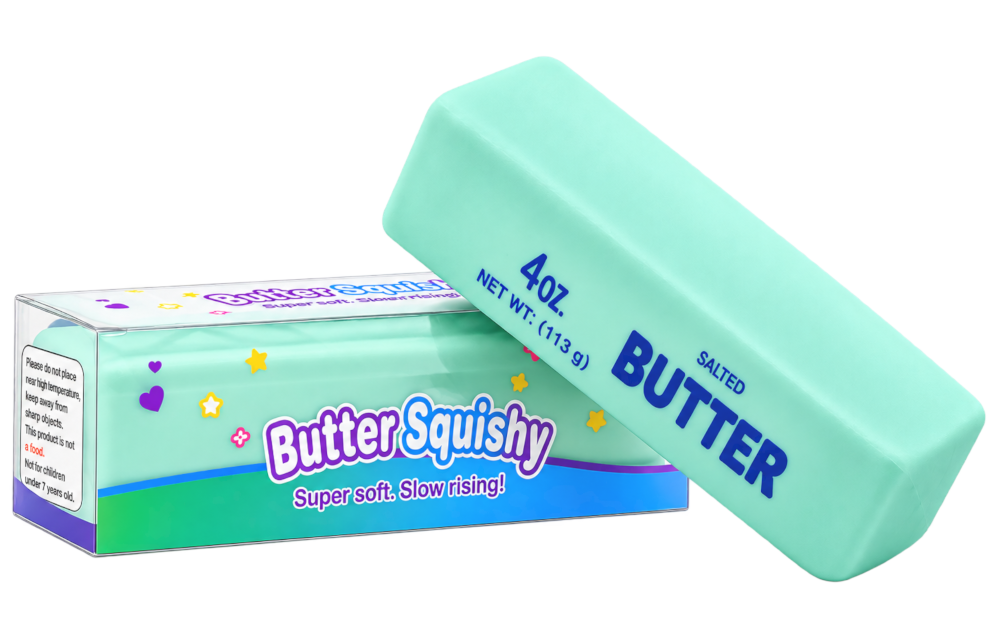 Gniotek MASŁO Salted Butter CHRUPIĄCY CRUNCHY Squishy ASMR Antystresowy XXL TOMDORIX