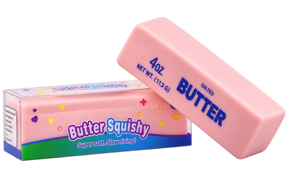 Gniotek MASŁO Salted Butter CHRUPIĄCY CRUNCHY Squishy ASMR Antystresowy XXL TOMDORIX
