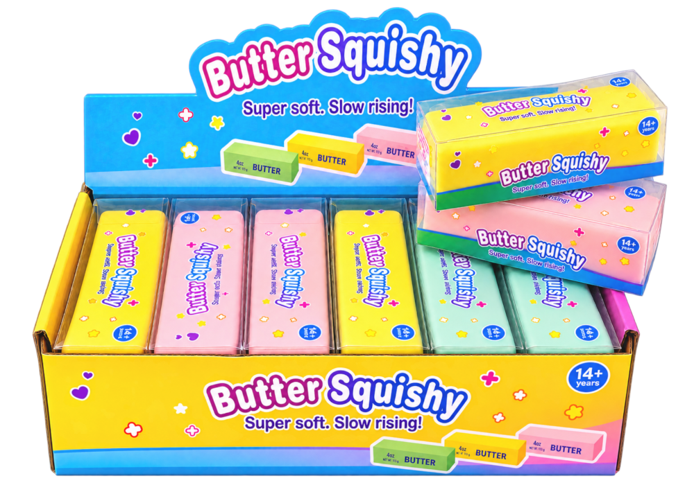 Gniotek MASŁO Salted Butter CHRUPIĄCY CRUNCHY Squishy ASMR Antystresowy XXL TOMDORIX