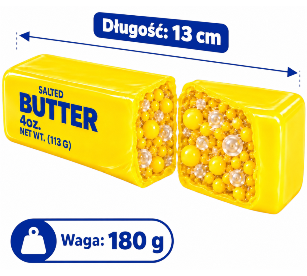 Gniotek MASŁO Salted Butter CHRUPIĄCY CRUNCHY Squishy ASMR Antystresowy XXL TOMDORIX