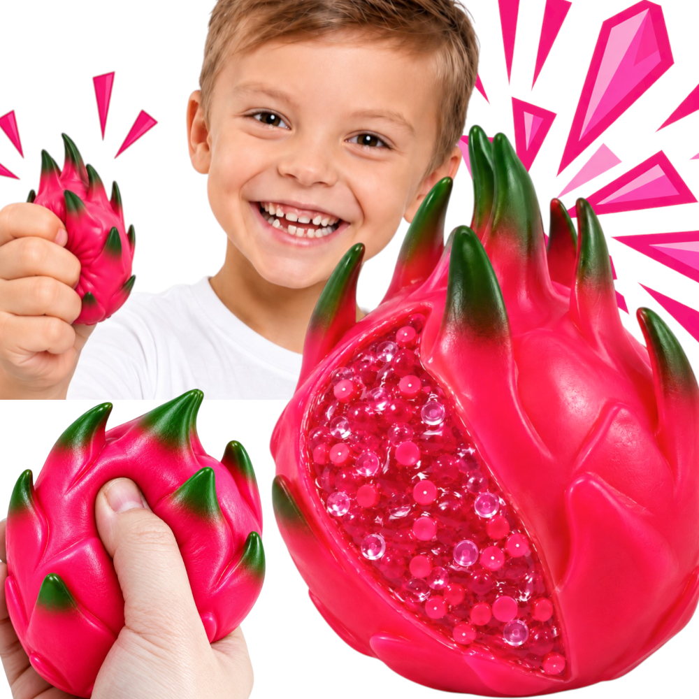 Gniotek SMOCZY OWOC Pitaja CHRUPIĄCY CRUNCHY Squishy ASMR Antystresowy 9CM